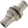 Legris 1/2" Outside Diam, Stainless Steel Push-to-Connect Bulkhead Union 435 Max psi, Tube to Tube Connection, FKM O-Ring 3816 62 00 - 48616478