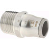 Legris 1/2" Outside Diam, 1/2 NPT, Stainless Steel Push-to-Connect Male Connector 435 Max psi, Tube to Male NPT Connection, FKM O-Ring 3805 62 22 - 48615421