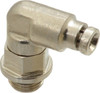 Norgren 4mm Outside Diam, 1/8 BSPP, Nickel Plated Brass Push-to-Connect Tube Male Swivel Elbow 260 Max psi, Tube to Male BSPP Connection, Nitrile O-Ring 102470418 - 08037228