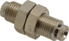 Norgren 4mm Outside Diam, M10x1.0 Thread, Nickel Plated Brass Push-to-Connect Tube Bulkhead Union 260 Max psi, Tube to Tube Connection, , Nitrile O-Ring 100290400 - 08038515