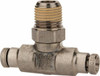 Norgren 1/8 NPTF, Nickel Plated Brass Push-to-Connect Tube Male Swivel Branch Tee 260 Max psi, Tube to Male NPT Connection 124670218 - 48789697
