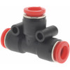 Norgren 8mm Tube OD, Brass Push-to-Connect Tube Union Tee Tube to Tube Connection, 150 Max psi, Nitrile O-Ring, 0 to 175°F Working Temp C00600800 - 00349761