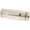 Norgren 1/4" Outside Diam, Nickel Plated Brass Push-to-Connect Tube Conversion Union 260 Max psi, Tube to Tube Connection 120370406 - 48796031