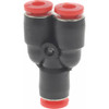 Norgren 4mm Tube OD, Brass Push-to-Connect Tube Parallel Y 150 Max psi, Tube to Tube Connection, Nitrile O-Ring, 0 to 175°F Working Temp C00820400 - 00349787