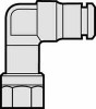 Norgren 1/8" Outside Diam, 1/8 NPTF, Nickel Plated Brass Push-to-Connect Tube Female Swivel Elbow 260 Max psi, Tube to Female NPT Connection 124480118 - 48797005