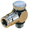 Norgren 6mm Outside Diam, 1/8 BSPP, Nickel Plated Brass Push-to-Connect Tube Male Swivel Banjo Elbow 260 Max psi, Tube to Male Connection, Nitrile O-Ring 10A510618 - 08038309