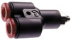 Norgren 4mm Tube OD, M5 Metric Brass Push-to-Connect Tube Male Parallel Y Tube to Metric Thread Connection, 150 Max psi, Nitrile O-Ring, 0 to 175°F Working Temp C02880405 - 00351072