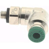 Parker Hannifin 1/8" Outside Diam, 10-32 UNF, Nickel Plated Brass Push-to-Connect Tube Male Swivel Elbow 300 Max psi, Tube to Male UNF Connection, Buna-N O-Ring 169PLP-2-0 - 45408382