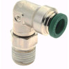 Parker Hannifin 5/16" Outside Diam, 1/4 NPTF, Nickel Plated Brass Push-to-Connect Tube Male Swivel Elbow 300 Max psi, Tube to Male NPT Connection, Buna-N O-Ring W169PLP-5-4 - 45408291