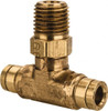 Parker Hannifin 1/4" Outside Diam, 1/4 NPT, Brass Push-to-Connect Tube Male Swivel Branch Tee 250 Max psi, Tube to Male NPT Connection, Buna-N O-Ring 172PTC-4-4 - 01469626