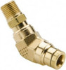 Parker Hannifin 1/4" Tube OD, 1/8 NPT Brass Push-to-Connect Tube Male Swivel 45° Elbow 250 Max psi, Tube to Male NPT Connection, Buna-N O-Ring, -40 to 200°F Working Temp 179PTC-4-2 - 01469766