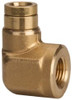 Parker Hannifin 1/2" Outside Diam, 1/4 NPTF, Brass Push-to-Connect Tube Female Elbow 250 Max psi, Tube to Female NPT Connection, Buna-N O-Ring 170PTCNS-8-4 - 01469428