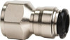 Value Collection 4mm Outside Diam, M5 Metric, Nickel Plated Brass Push-to-Connect Tube Female Connector 250 Max psi, Tube to Metric Thread Connection, Buna O-Ring 2557504565PRO - 61762092