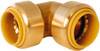 Value Collection 1/2" Tube OD, 5/8 Standard Brass Push-to-Connect Tube Union Elbow Tube to Tube Connection, 200 Max psi, EPDM O-Ring 6631-003 - 70770060