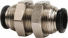 Value Collection 4mm Outside Diam, Nickel Plated Brass Push-to-Connect Tube Bulkhead Union 250 Max psi, Tube to Tube Connection, Buna O-Ring 2556504465PRO - 61761813
