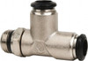 Value Collection 4mm Outside Diam, M5 Metric, Nickel Plated Brass Push-to-Connect Tube Male Swivel Run Tee 250 Max psi, Tube to Metric Thread Connection, Buna O-Ring 2556404565PRO - 61762068