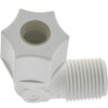 Made in USA 3/8" Tube OD, Polypropylene Plastic Compression Tube Male Elbow 3/8 NPT Pipe, 215°F Max, Plastic Grip 0635.055 - 32874927