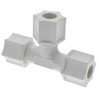 Made in USA 3/8" Tube OD, Polypropylene Plastic Compression Tube Union Tee 215°F Max, Plastic Grip 0625.055 - 32875700