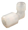 Parker Hannifin 3/8" Tube OD, PFA PTFE Plastic Compression Tube Female Adapter Elbow 1/2 NPT Pipe, 300°F Max, Plastic Grip FAME-68 - 60306081