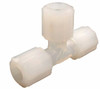Parker Hannifin 3/8" Tube OD, PFA PTFE Plastic Compression Tube Union Tee 300°F Max, Plastic Grip FTC-6 - 60313814