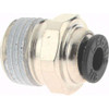Legris 1/8" Outside Diam, 1/8 NPT, Nickel Plated Brass Push-to-Connect Tube Male Connector 290 Max psi 3175 53 11 - 48618045