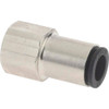 Legris 1/4" Outside Diam, 1/8 NPT, Nickel Plated Brass Push-to-Connect Tube Female Connector 290 Max psi 3014 56 11 - 48618607