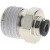 Legris 1/8" Outside Diam, 1/4 NPT, Nickel Plated Brass Push-to-Connect Tube Male Connector 290 Max psi 3175 53 14 - 06475792