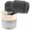 Legris 6mm OD, 1/4 BSPT, Nylon/Nickel Plated Brass Push-to-Connect Male Elbow 290 Max psi 3109 06 13 - 48682660