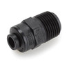 Parker Hannifin 1/4 1/8 NPTF Kynar Push-to-Connect Male Connector Tube Fitting 250 Max psi, Black, Push-to-Connect x MNPT Ends, FDA & NSF-51 FB4MC2-HBLK - 19139013