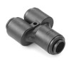 Parker Hannifin 1/2 Kynar Push-to-Connect Union Y Tube Fitting 250 Max psi, Black, Push-to-Connect x Push-to-Connect x Push-to-Connect Ends, FDA & NSF-51 FB8WY8-HBLK - 19139054