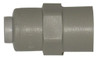 Parker Hannifin 1/4" Outside Diam, 7/16-24 UNS-2B, Polypropylene Push-to-Connect Tube Faucet Adapter 150 Max psi, Tan PP4FA7 - 73019051