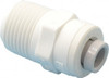Parker Hannifin 1/4" Outside Diam, 3/8 NPTF, Polypropylene Push-to-Connect Tube Male Connector 150 Max psi, Tan PP4MC6 - 78058716
