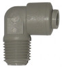 Parker Hannifin 5/16" Outside Diam, 3/8 NPTF, Acetal Push-to-Connect Tube Male Swivel Elbow 300 Max psi, Gray A5MES6-MG - 78074788