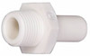Parker Hannifin 1/4 1/4 NPTF Bio-Sourced Nylon 11 Push-to-Connect Stem Adapter Tube Fitting 230 Max psi, White, FDA, NSF-51 & NSF-61 6521 56 14WP2 - 72338841