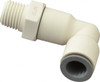 Parker Hannifin 3/8 1/4 NPTF Bio-Sourced Nylon 11 Push-to-Connect Male Swivel Elbow Tube Fitting 190 Max psi, White, FDA, NSF-51 & NSF-61 6509 60 14WP2 - 72338791