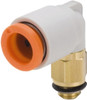 SMC Pneumatics 1/8" Outside Diam, 10-32 UNF, Brass/Polybutylene Push-to-Connect Tube Male Elbow 145 Max psi KQ2L01-32A - 51436897