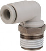 SMC Pneumatics 6mm OD, 1/8 BSPT, Brass/Polybutylene Push-to-Connect Male Elbow 145 Max psi KQ2L06-01NS - 30827745