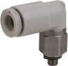 SMC Pneumatics 4mm OD, M3x0.5 Metric, Brass/Polybutylene Push-to-Connect Male Elbow 145 Max psi KQ2L04-M3G - 30827786