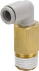 SMC Pneumatics 6mm Outside Diam, 1/8 BSPT, Brass/Polybutylene Push-to-Connect Tube Extended Male Elbow 145 Max psi KQ2W06-01AS - 51437093