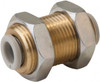 SMC Pneumatics 10mm OD, M20x1 UNF, Brass/Polybutylene Push-to-Connect Bulkhead Union 145 Max psi KQ2E10-00A - 43406040
