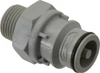 CPC Colder Products 3/8" Nominal Flow, 3/8 NPT Thread, Male, Inline Threaded-Male Plug 60 Max psi, 32 to 230°F, Polypropylene Coupling, EPDM O-Ring HFC24612 - 48732861