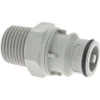 CPC Colder Products 3/8" Nominal Flow, 1/2 NPT Thread, Male, Inline Threaded-Male Plug 60 Max psi, 32 to 230°F, Polypropylene Coupling, EPDM O-Ring HFC24812 - 48732929