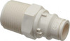 CPC Colder Products 1/2" Nominal Flow, 3/4 NPT Thread, Male, Inline Threaded-Male Plug 125 Max psi, -40 to 280°F, Polysulfone Coupling, EPDM O-Ring FFC241235 - 48734982