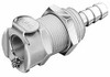 CPC Colder Products 1/8" Nominal Flow, 1/16" ID, Female, Panel Mount Hose Barb-Female Socket 120 Max psi, -40 to 180°F, Acetal Coupling, Buna-N O-Ring PMCD1601NA - 48609671