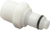 CPC Colder Products 1/4" Nominal Flow, 3/8 NPT Thread, Male, Inline Threaded-Male Plug 120 Max psi, -40 to 180°F, Acetal Coupling, Buna-N O-Ring PLCD24006 - 48609283
