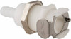 CPC Colder Products 1/4" Nominal Flow, 1/4" ID, Female, Panel Mount Hose Barb-Female Socket 120 Max psi, -40 to 180°F, Acetal Coupling, Buna-N O-Ring PLC16004NA - 48607782