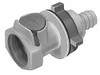 CPC Colder Products 3/8" Nominal Flow, 1/2" ID, Female, Panel Mount Hose Barb-Female Socket 125 Max psi, -40 to 280°F, Polysulfone Coupling, EPDM O-Ring HFC16835NA - 48733802