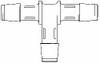 Made in USA 1" Barb, Polypropylene Single Barbed Tube Tee White T0-16WP - 48725287