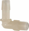 Made in USA 3/8" Barb, 1/8 NPT, Nylon Single Barbed Tube Elbow Male, Natural (Color) L2-6NN - 48717524