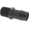 Made in USA 3/4" Barb, 1/2 NPT, Nylon Single Barbed Tube Adapter Male, Black A8-12BN - 48712509